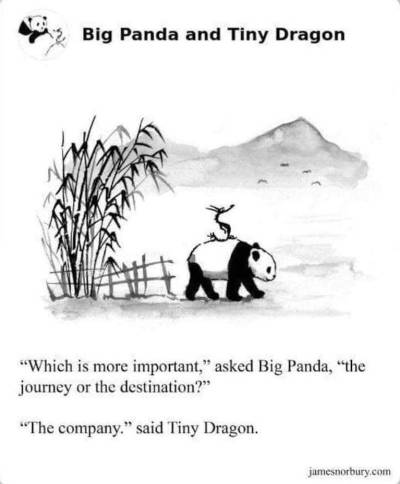 Big panda and tiny dragon